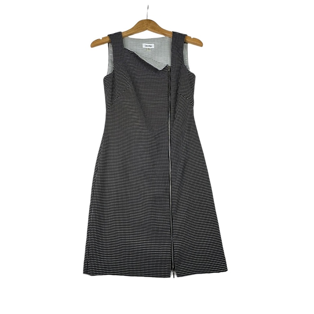Calvin Klein Womens Plaid Dress size 2 Black/White